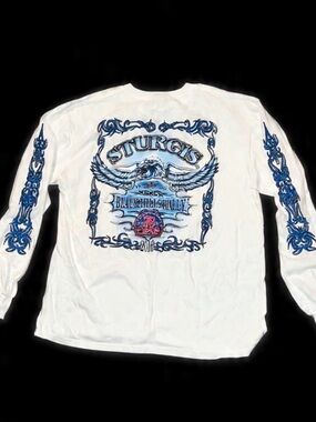 🍓Sturgis White Long Sleeve Graphic Tee
100% Spun Cotton🍓